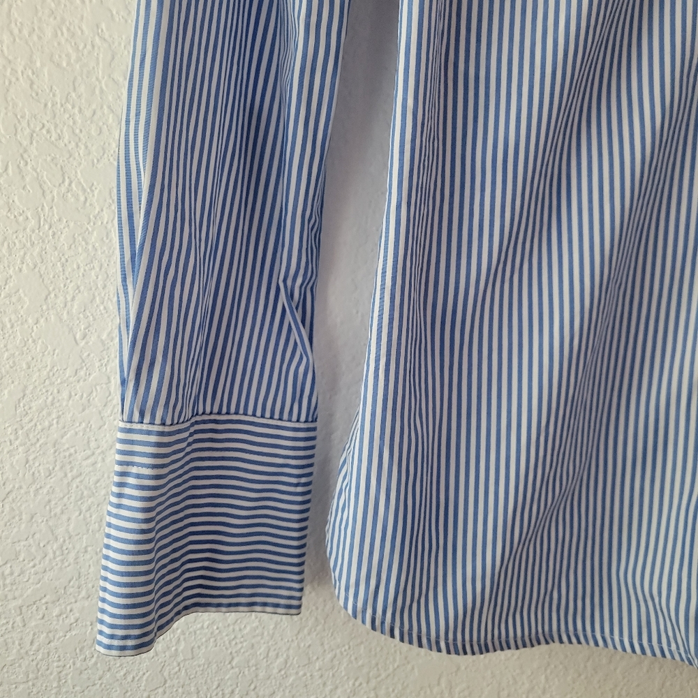 J. Crew Vintage Y2K Long Sleeve Striped  Button Down Top Size XS Preppy Classic - Picture 3 of 6